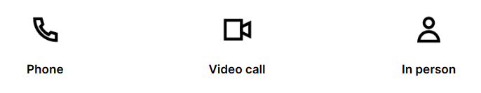 How to receive financial advice | phone | video call | in person