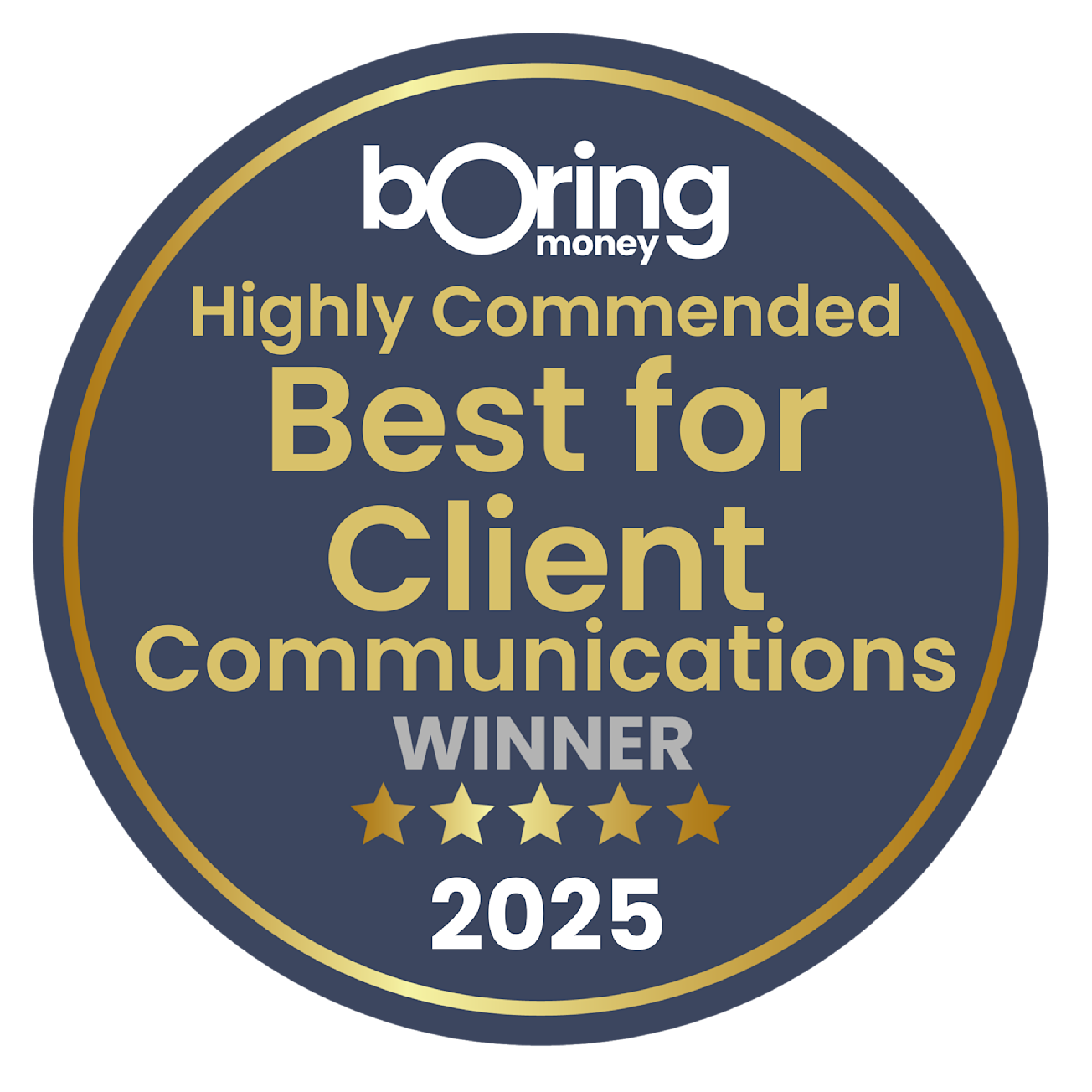 Boring Money highly commended Best for client communication 2025