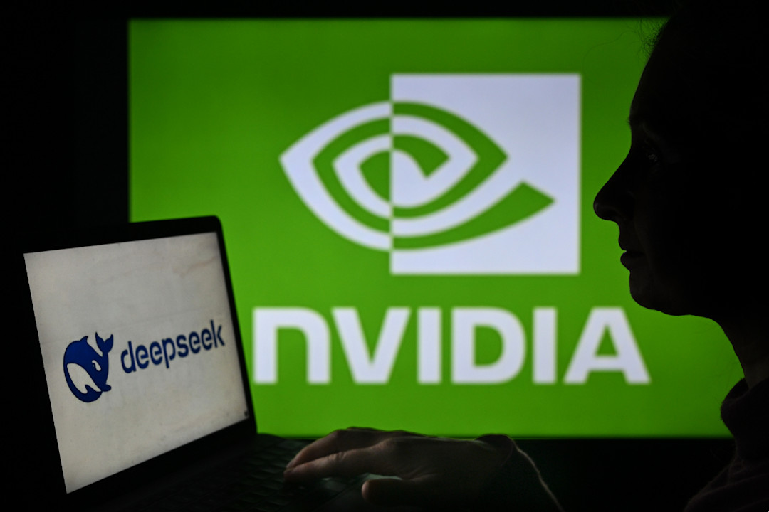 Photo Illustrations Featuring DeepSeek And Nvidia Logos.jpg