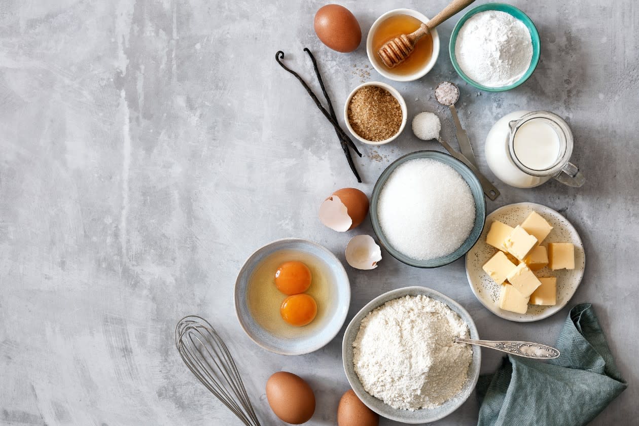 Tate & Lyle - sugar and other baking ingredients laid out on kitchentop.jpg