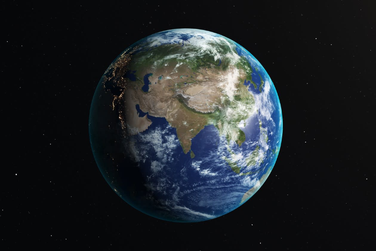 Satellite image of earth from space with India in focus.jpg