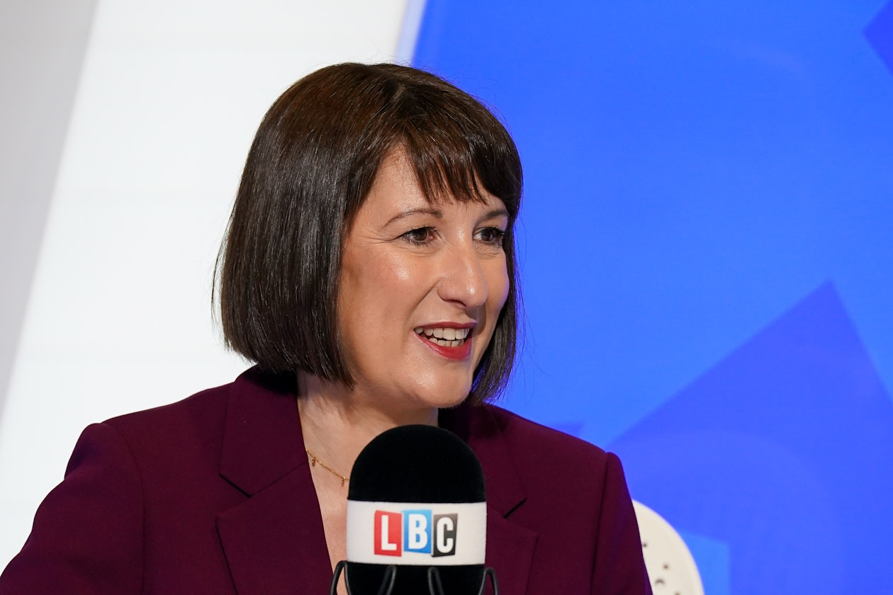 Rachel Reeves being interviewed on LBC