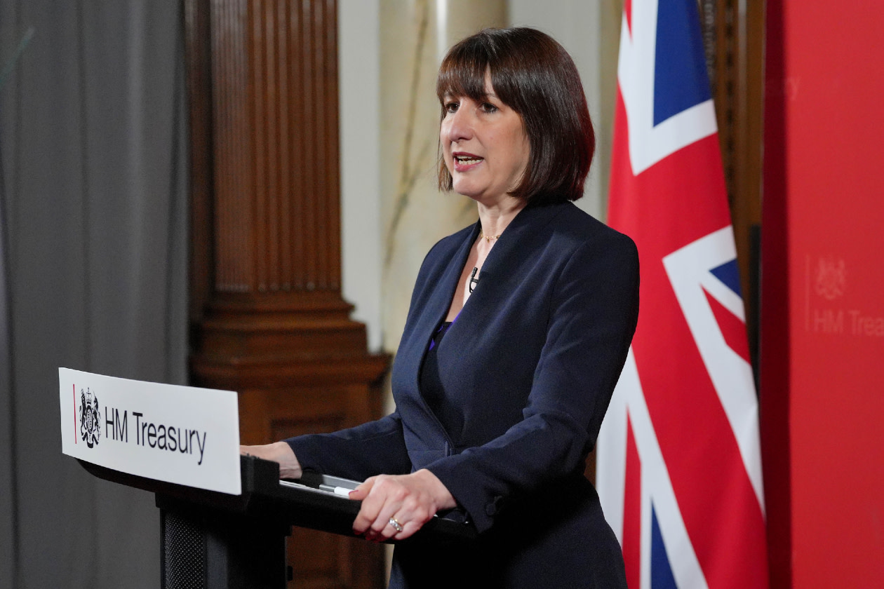 Rachel Reeves delivers first major speech as new Chancellor of The Exchequer  (Photo by Jonathan Brady - Pool/Getty Images)