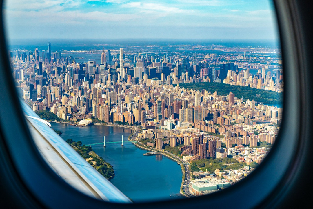 View of New York city from an airplane window.jpg