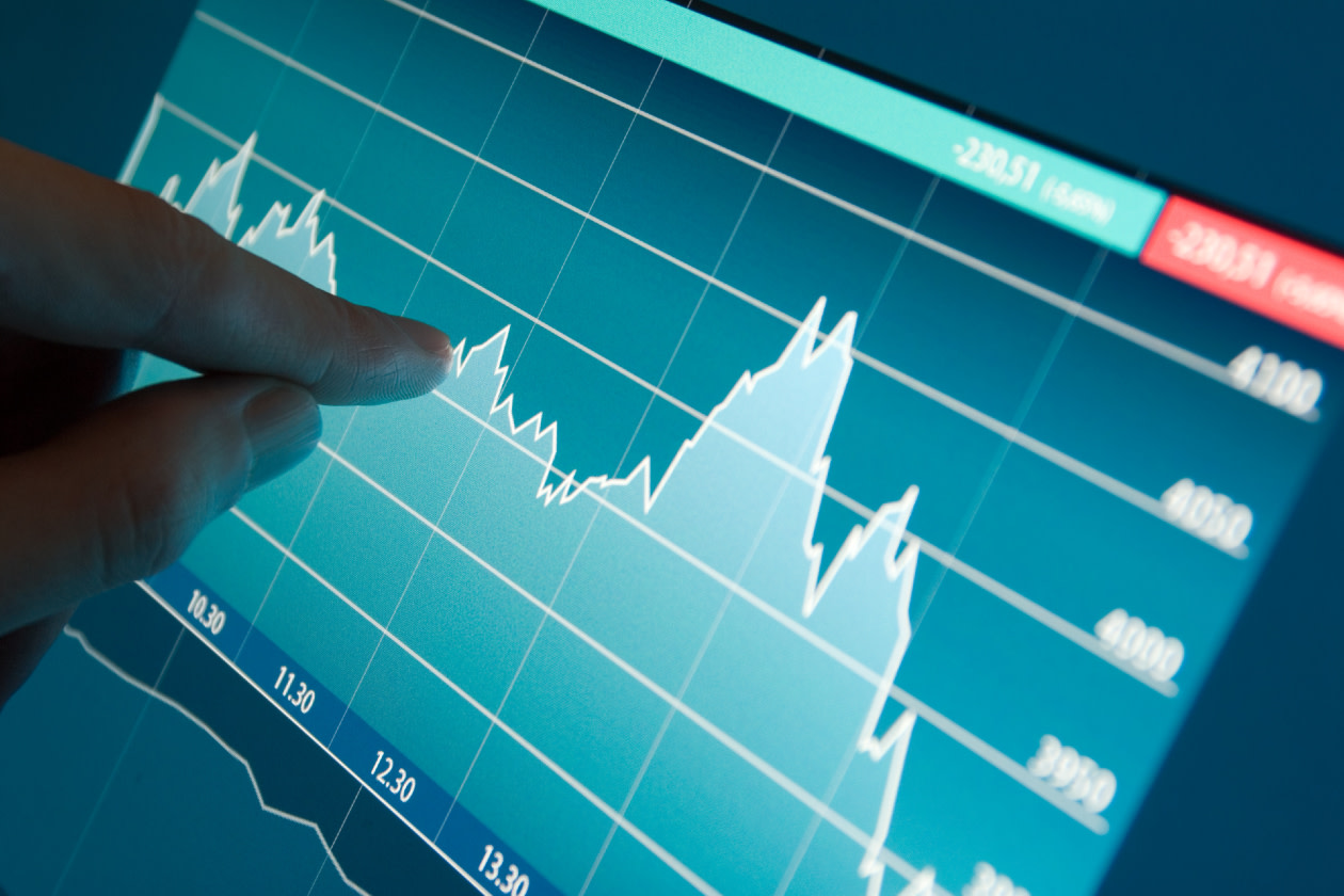 Stock market graph on monitor- GettyImages