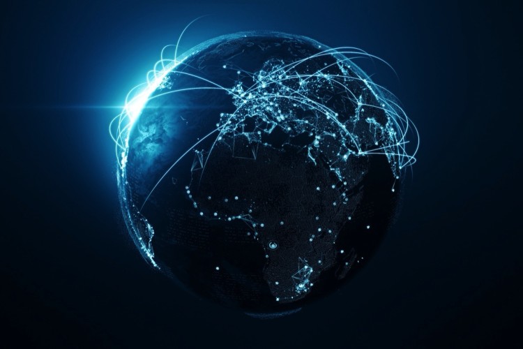 Illustration of an interconnected world
