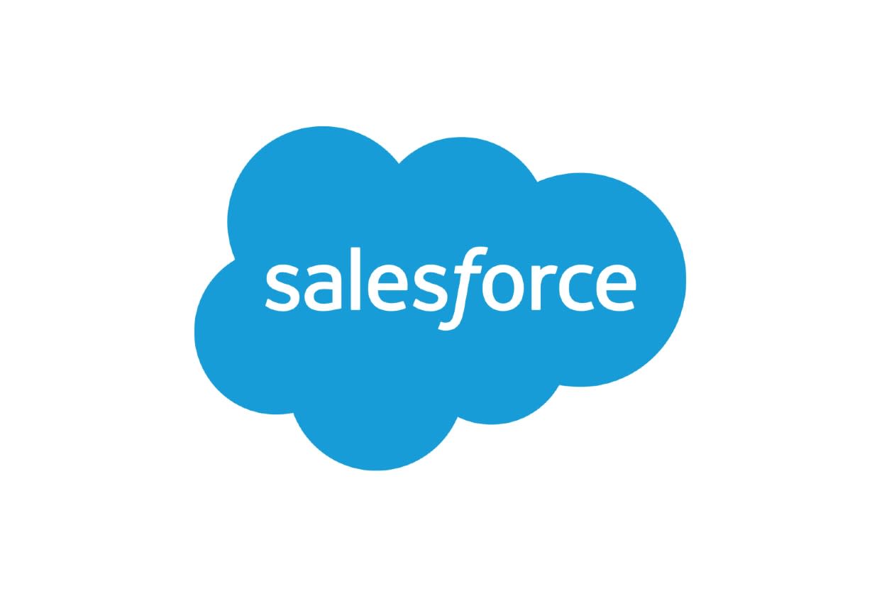 Salesforce blue cloud logo on a white background