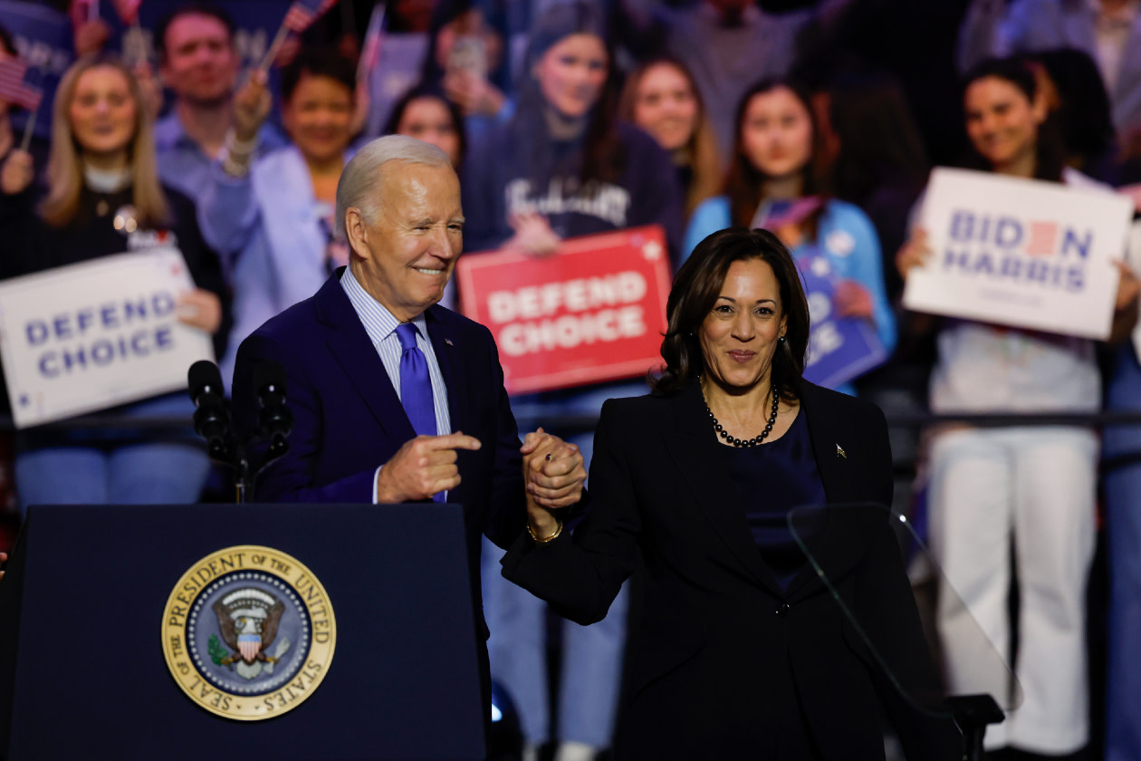 Joe Biden and Kamala Harris hold campaign rally (Photo by Anna Moneymaker, Getty Images)