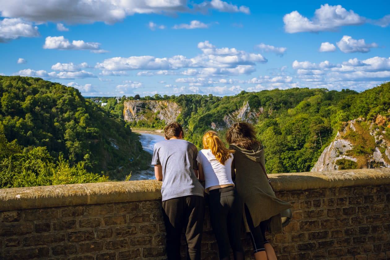 A family looking out from the Clifton Suspension Bridge in Bristol.jpg