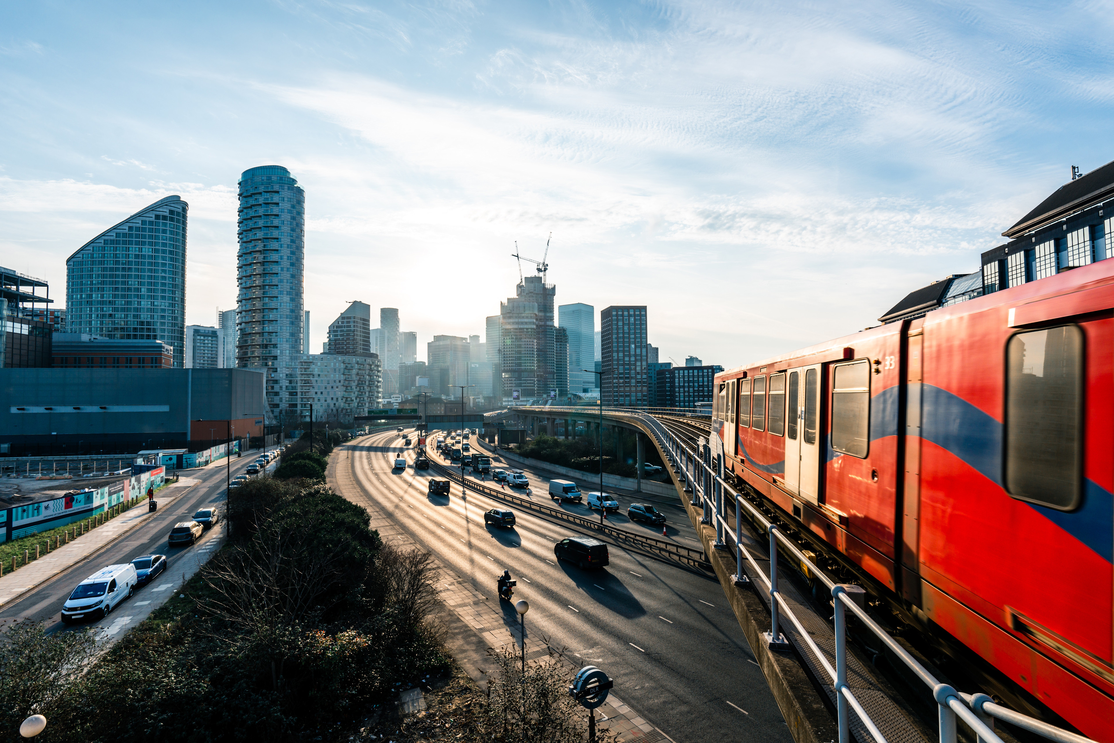 HICL Infrastructure image of a train heading into London