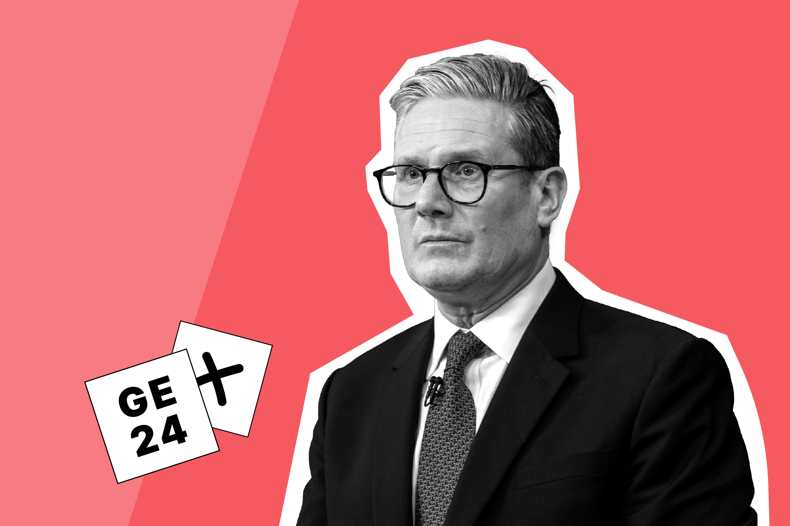 Keir Starmer cutout on a red background. Image credit - Alison Jackson via Getty Images