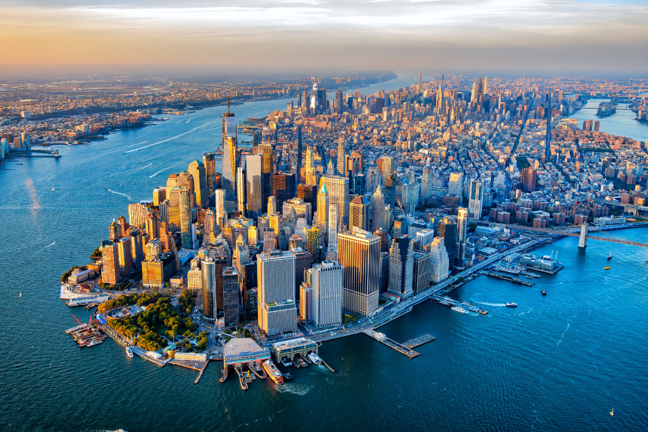 New York cityscape aerial