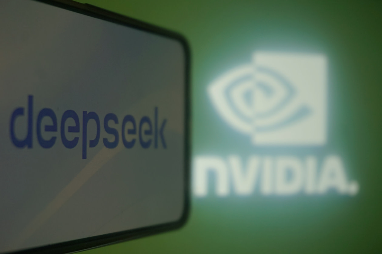 An illustration photo shows the DeepSeek and Nvidia logos.jpg