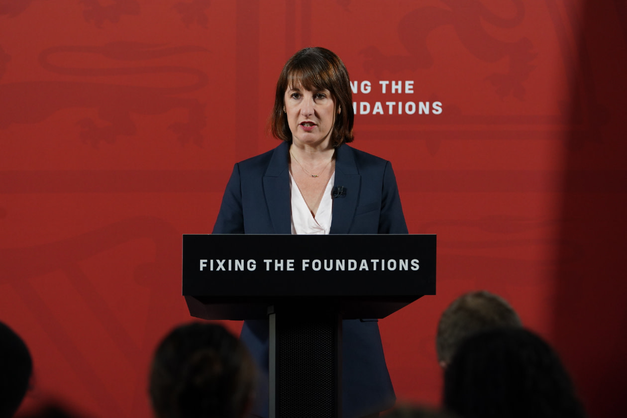 Rachel Reeves holds press conference on state of country's finances (Photo by Lucy North-WPA Pool/Getty Images)