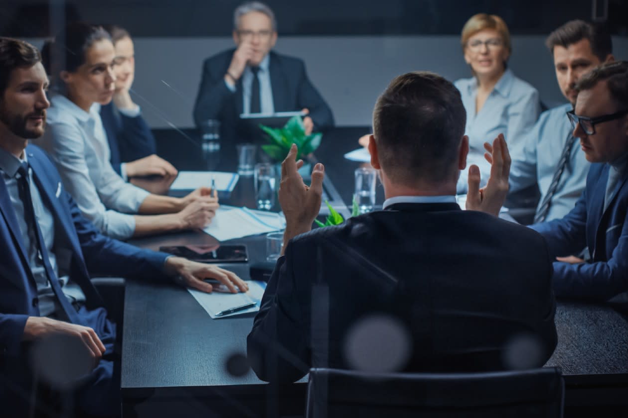 CEO leading a discussion in a boardroom