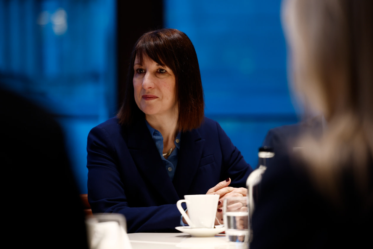 Chancellor Rachel Reeves meets business leaders in London. Photo by Benjamin Cremel, WPA Pool, Getty Images.
