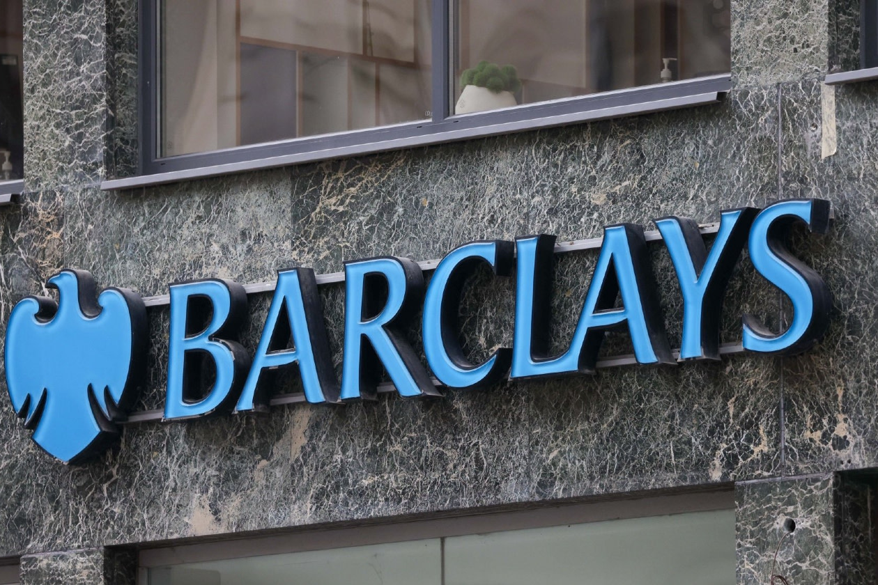 Barclays logo on a building